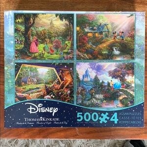 Puzzle! Disney & Thomas Kinkade set of 4 puzzles